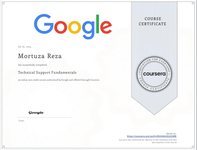 Certification